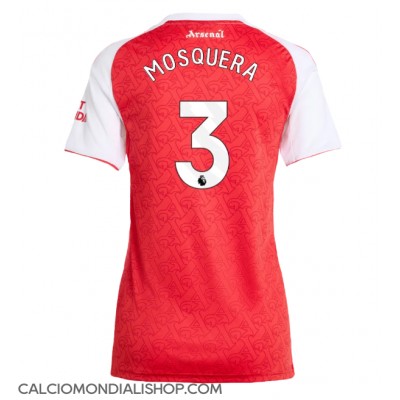 Maglie da calcio Arsenal Cristhian Mosquera #3 Prima Maglia Femminile 2025-26 Manica Corta Maglie da calcio Arsenal Cristhian Mosquera #3 Prima Maglia Femminile 2025-26 Manica Corta